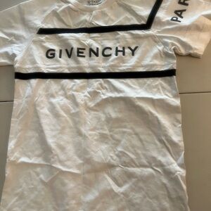 Givenchy White Tee with Black Stripes